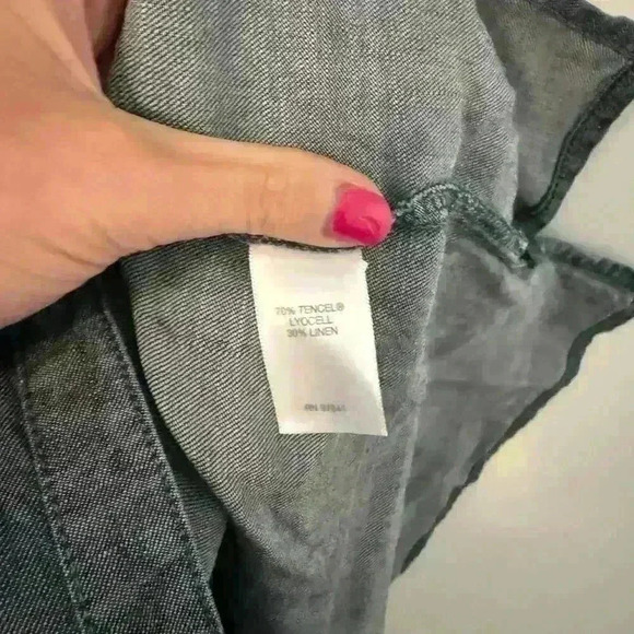 J.Jill Chambray Short-Sleeve Dress Size Large - Picture 5 of 8